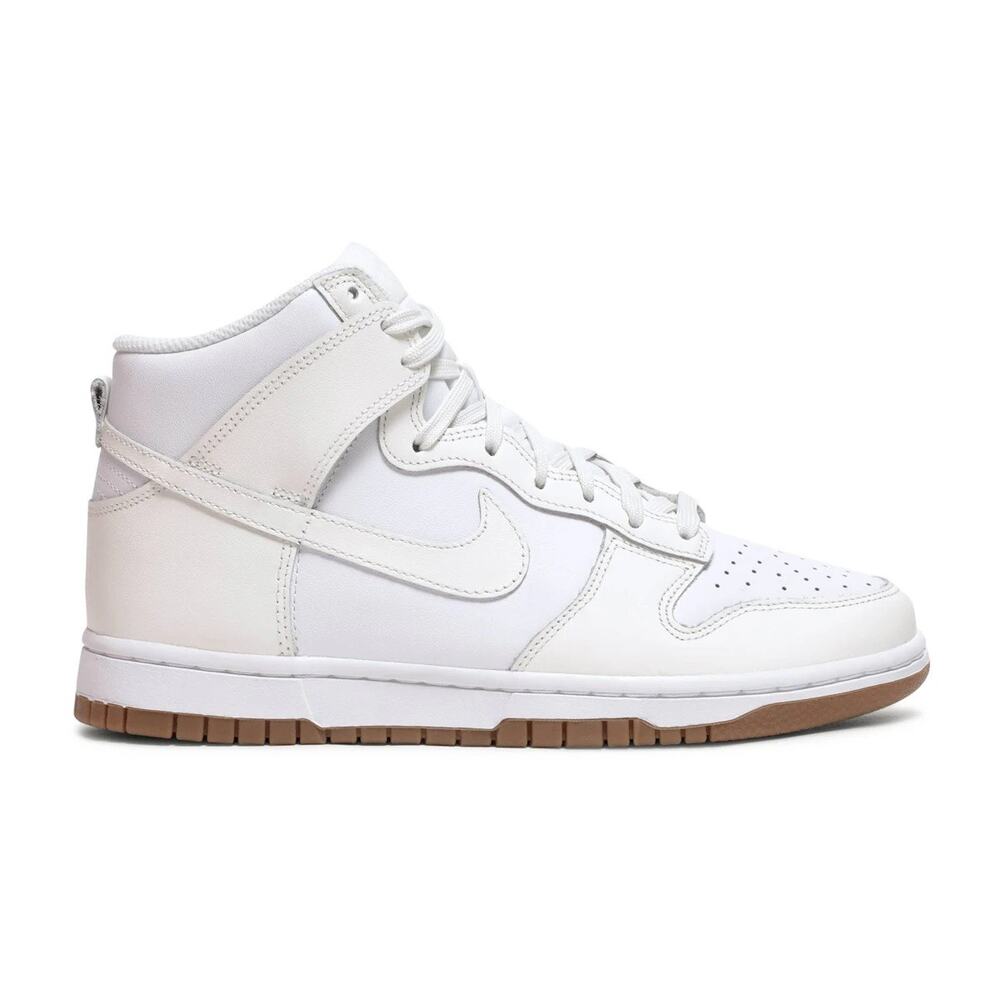 NIKE Dunk High Sail Gum White Leather Sneakers Sz 8.5